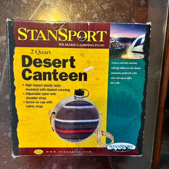 4 Quart Desert Water Canteen Camping Fishing Hiking Outdoor Survival - NEW - Picture 5 of 10